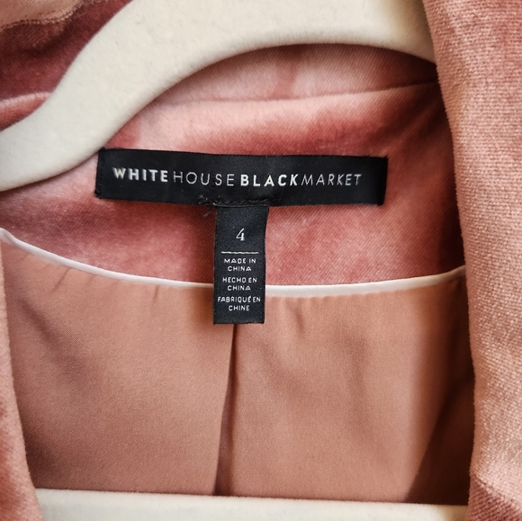 WHBM - Pink Velvety Blazer Jacket - US Women's Size 4 - White House Black Market - Picture 8 of 13